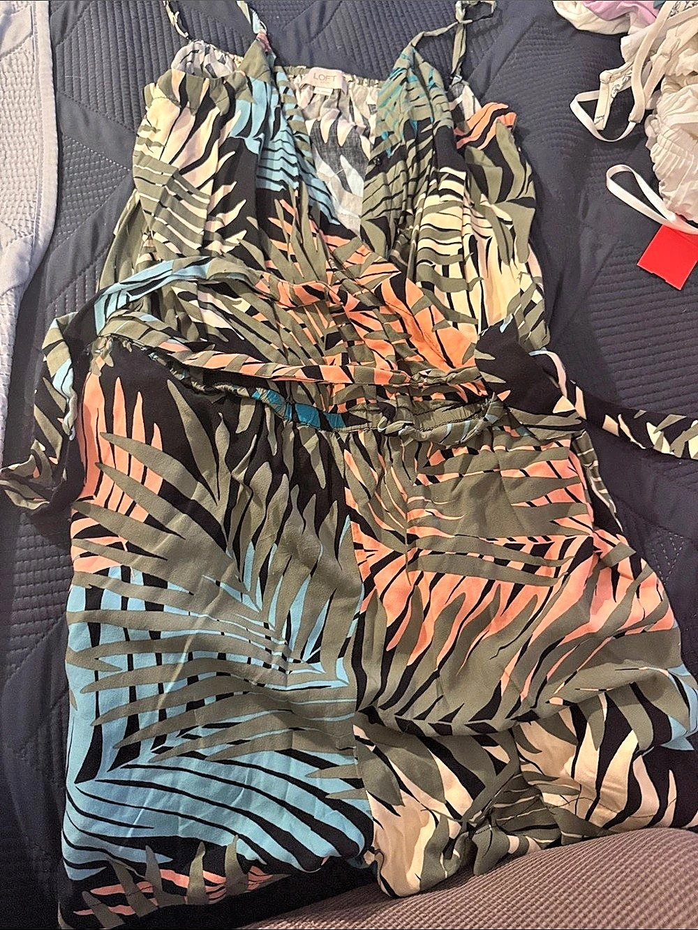 LOFT Printed romper Size Medium Like New